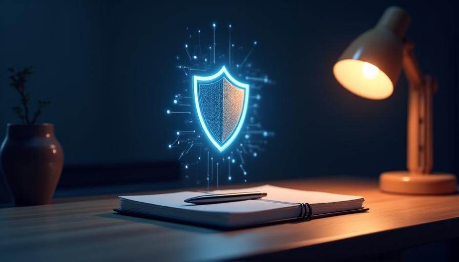 Secure digital vault with soft lighting