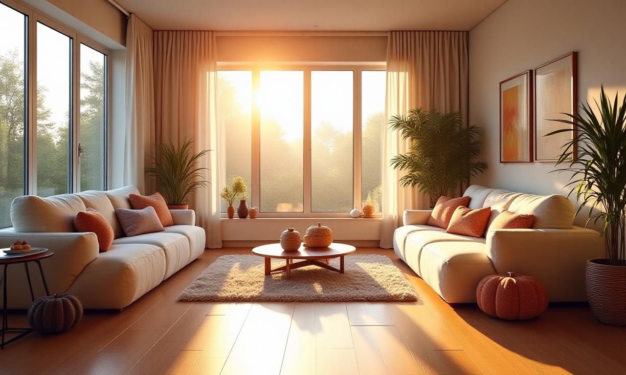 A sparkling clean living room ready for guests on short notice